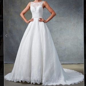 White wedding ball gown